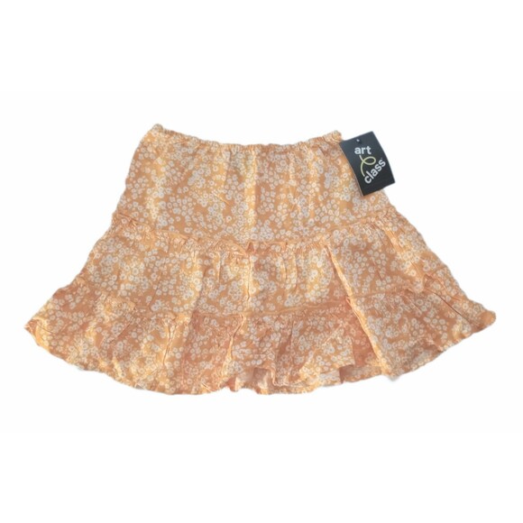 NWT Art Class 2pc Orange Floral Pattern Summer Outfit sz S 6/6X Girls Tank/Skirt - Picture 4 of 6